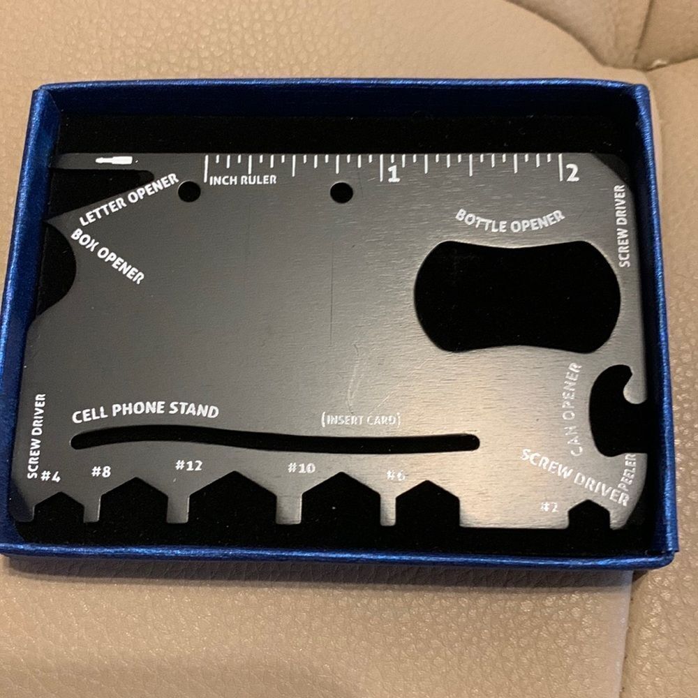 Tactical Card Tool fits in a pocket or credit card sized wallet
